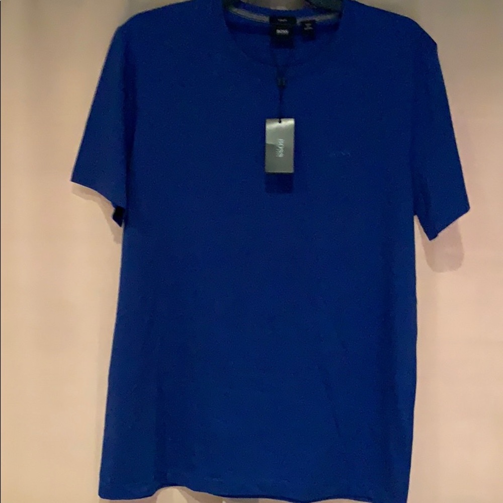 Brand new never worn hubo boss mens blue tshirt